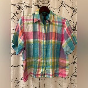 Ralph Lauren Vibrant Plaid Casual Shirt